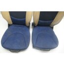 Smart ForTwo 450 Sitze Fahrersitz Beifahrersitz Bezug blau mit Leder creme beige Q0005279V002 Q0005281V002 C75Z