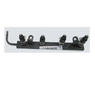 Smart ForFour 454 Kraftstoffverteiler Einspritzleiste A1350700095 mit 4 Einspritzdüsen A1350780023