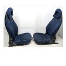 Smart ForTwo 450 Sitze Fahrersitz Beifahrersitz Bezug dunkelblau  Seitenairbag