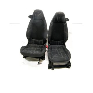 Smart ForTwo 451 Fahrersitz und Beifahrersitz mit Bezug schwarz Gewebe