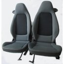Smart ForTwo 451 Fahrersitz und Beifahrersitz mit Bezug grau